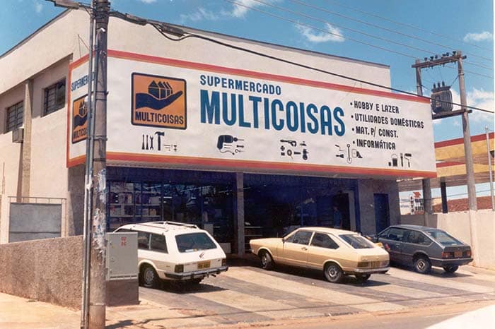 Primeira loja Multicoisas, inaugurada em Campo Grande, em 1984