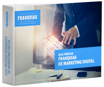 Mockup Ebook Guia Franquias de Marketing Digital